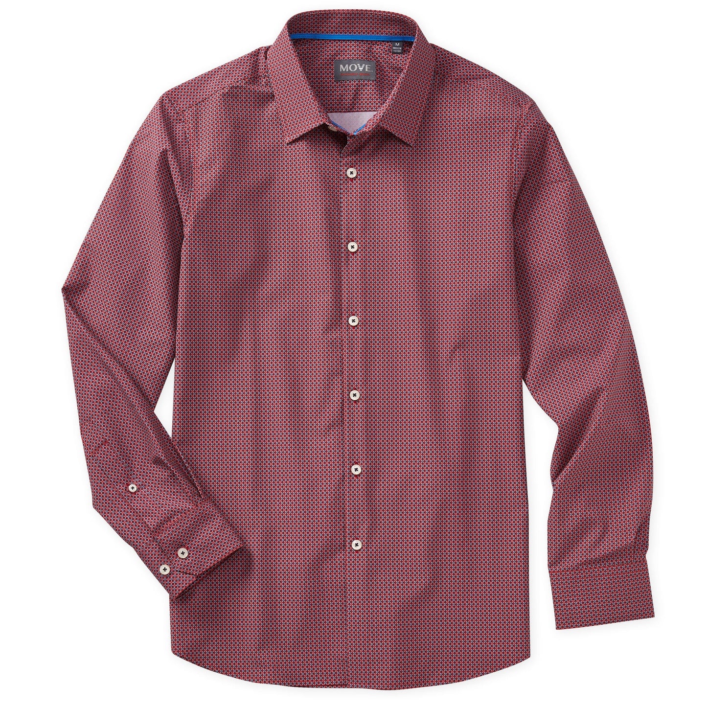 Albanel Men's Long Sleeve Red Shirt