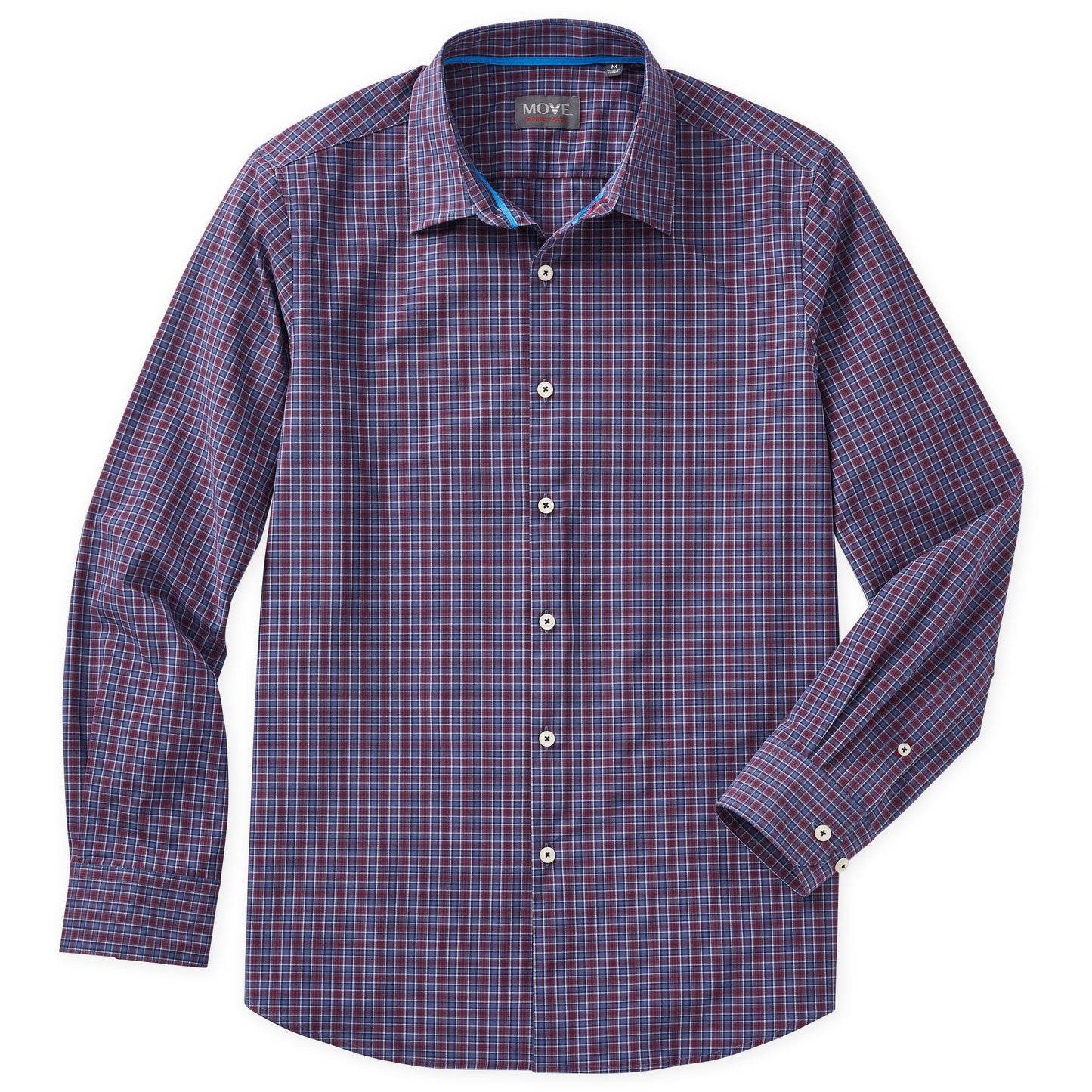 Amherst Men's Long Sleeve Blue/Red Plaid Shirt