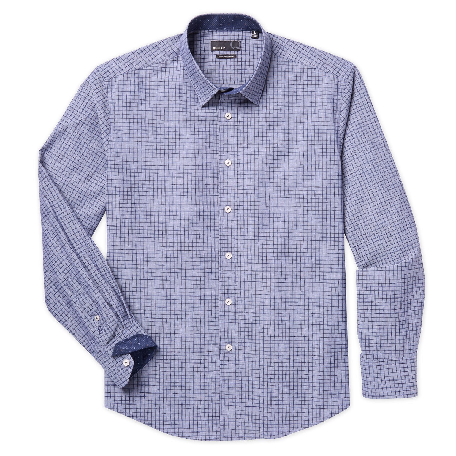 Men's Long Sleeve Grid Check Shirt